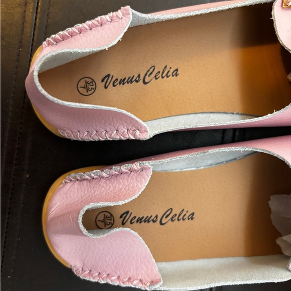 VenusCelia Women's Natural Comfort Walking Flat Loafer in Light Pink, Size 7 - Picture 10 of 14
